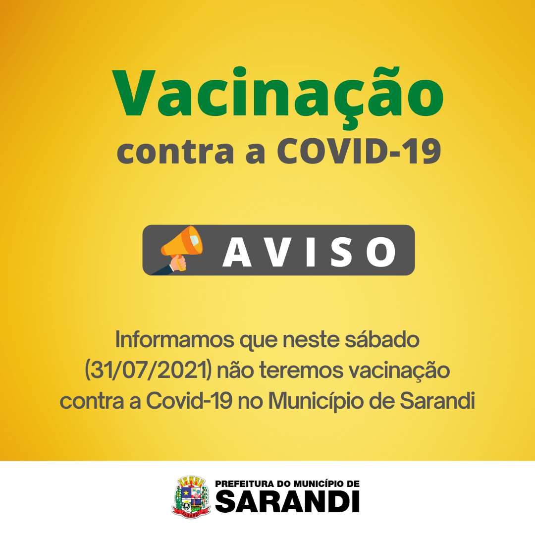 Aviso - Vacinação contra a Covid-19